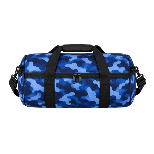 Basilz Blue Camouflage Gym Duffel Bag with Adjustable Shoulder Strap