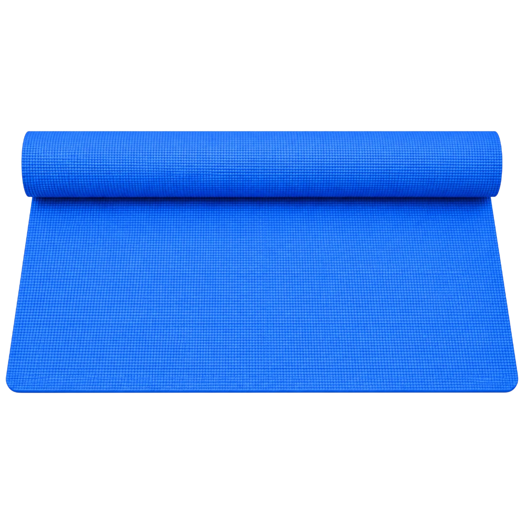 Basilz Blue Textured Exercise Mat for Yoga, Pilates & Home Workouts