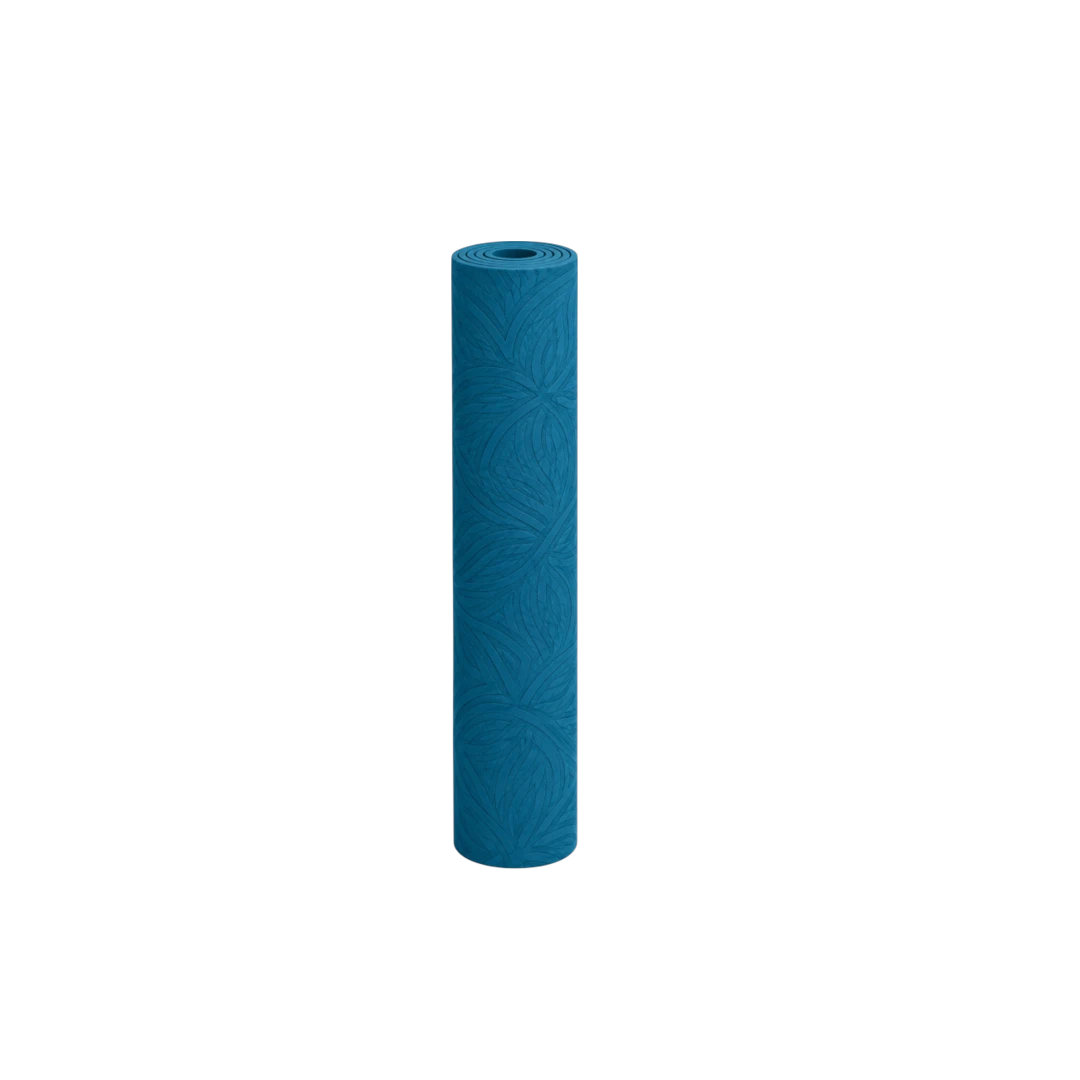 Basilz Textured Yoga Mat with Decorative Floral Pattern