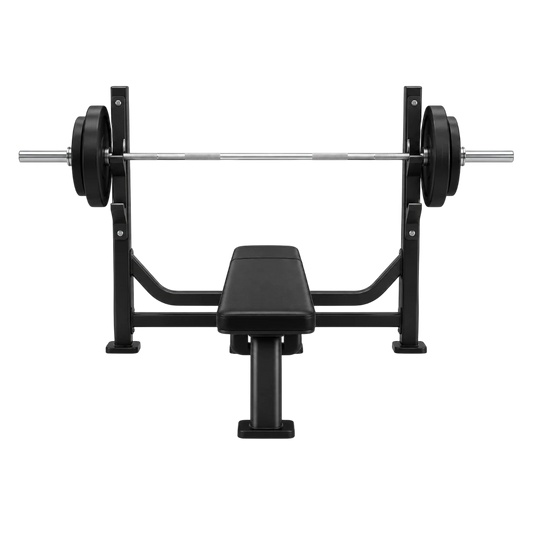 Basilz Flat Bench Press Weight Set Barbell Rack Strength Training Equipment