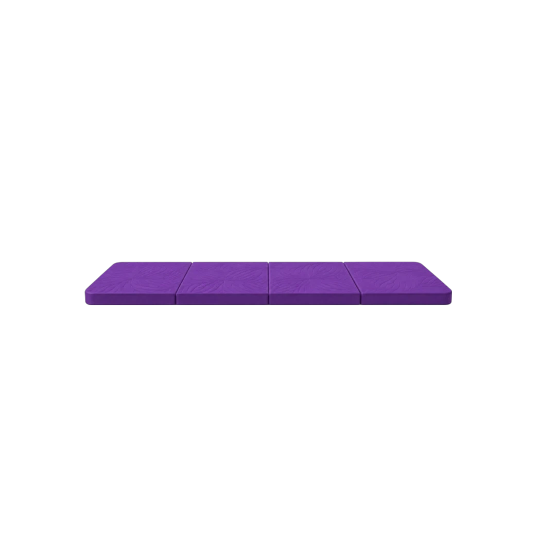 Basilz Purple Foldable Textured Exercise Mat for Yoga & Home Workouts