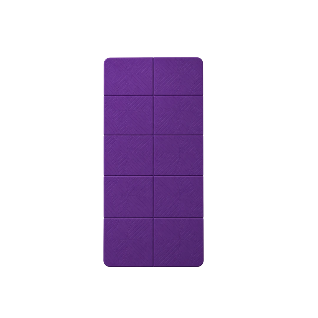 Basilz Purple Foldable Textured Exercise Mat for Yoga & Home Workouts