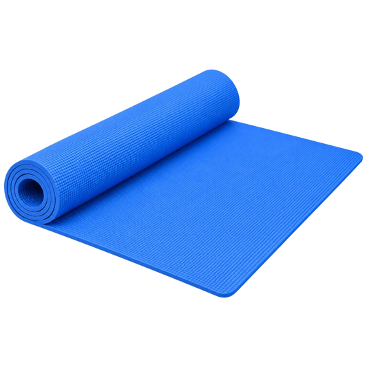 Basilz Blue Textured Exercise Mat for Yoga, Pilates & Home Workouts