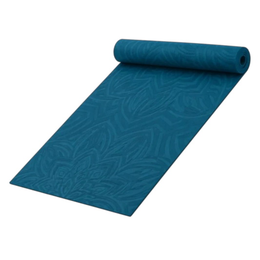 Basilz Textured Yoga Mat with Decorative Floral Pattern